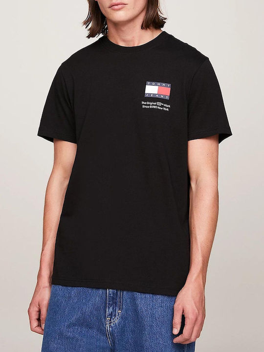 Tommy Hilfiger Tjm T-shirt Bărbătesc cu Mânecă Scurtă Black