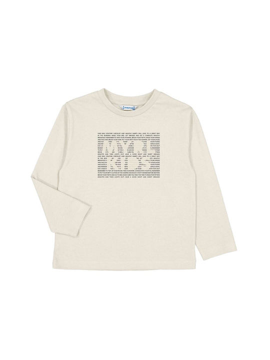 Mayoral Kids' Blouse Long Sleeve Cream