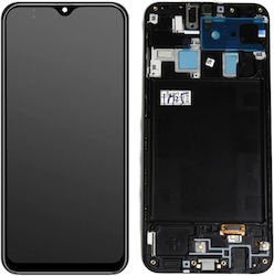Ecran OLED Oled cu Cadru pentru Galaxy A20 (Negru)