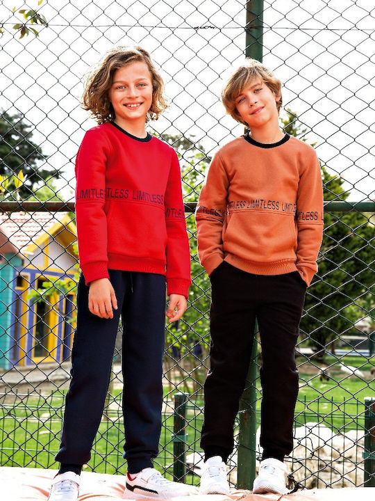 Kids Sweatpants Set Red 2pcs