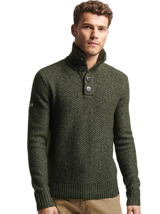 Superdry Herren Langarm-Pullover Army Khaki