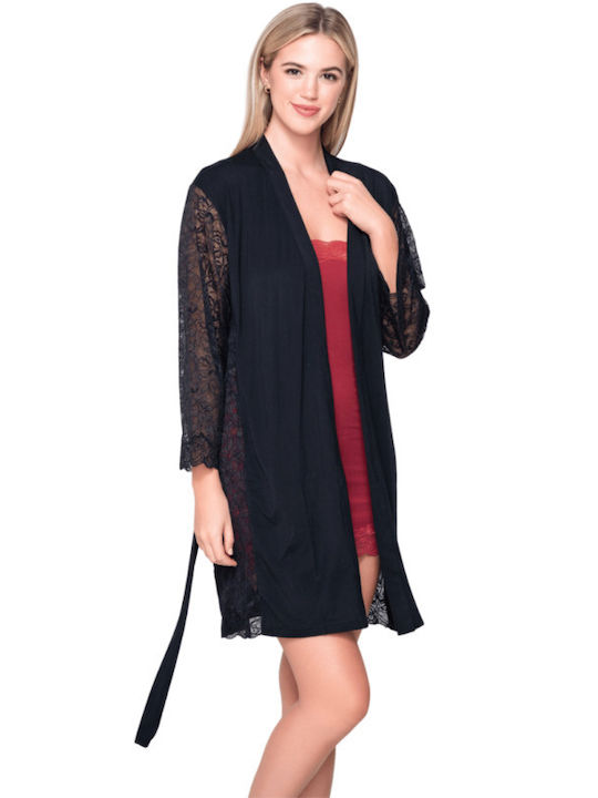 Luna Winter Women's Robe "Rumba With Lace Micro Touch