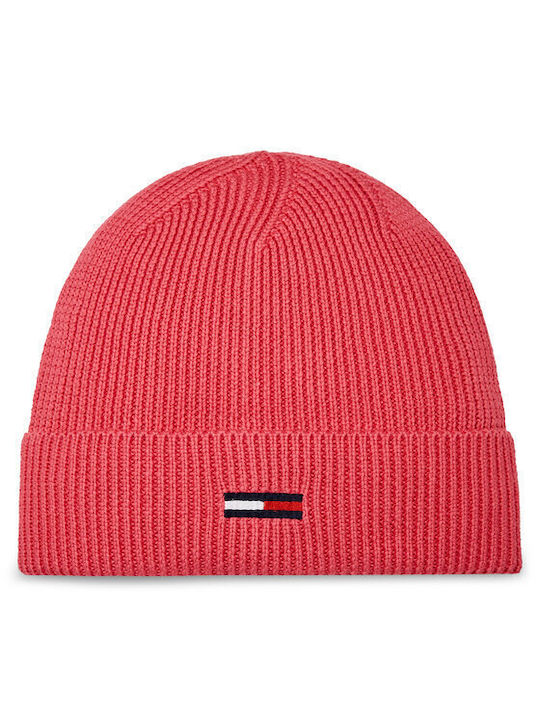 Tommy Hilfiger Beanie Unisex Beanie Knitted in Pink color
