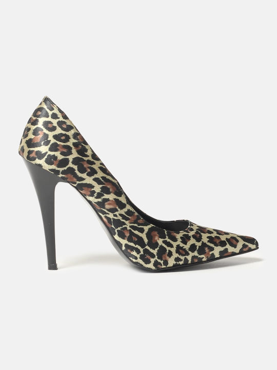 InShoes Pointed Toe Leopard Heels Animal Print