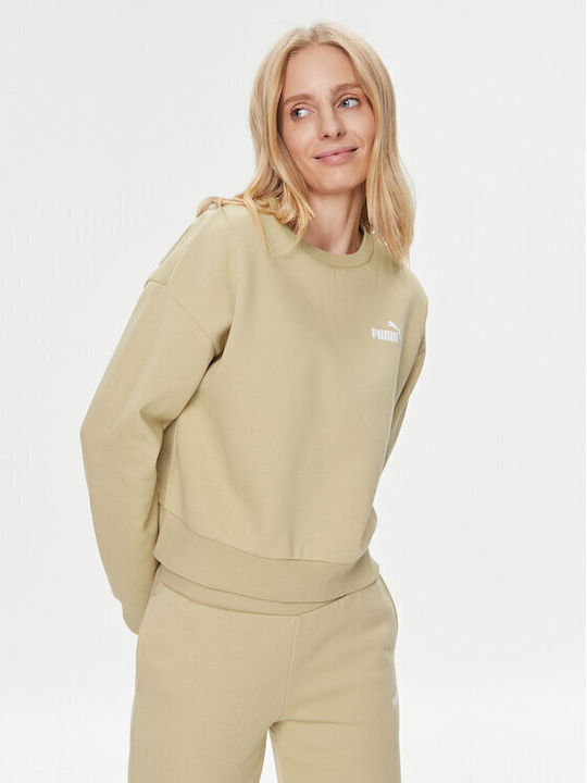 PUMA Ess+ Women's Sweatshirt Hooded Beige (Beige)