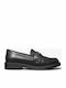 Eden Leather Moccasins Δερμάτινα Γυναικεία Μοκασίνια σε Μαύρο Χρώμα