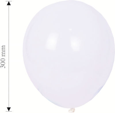 Set of 8 Balloons Latex White