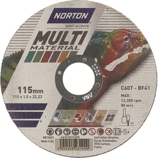 Norton Cutting Disc Hole Diameter 115mm 25pcs