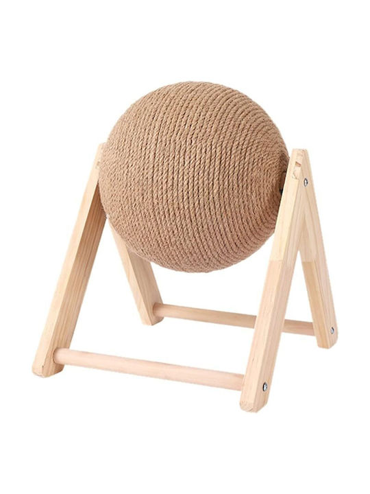 Animal Περιστρεφόμενη Mπάλα Cat Scratching Post Beige