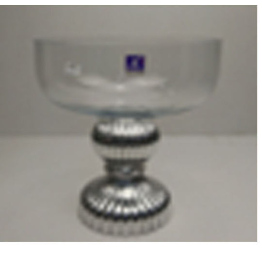 Iliadis Dekorative Schüssel Glas Sockel Transparent 25x14x24.5cm 1Stück