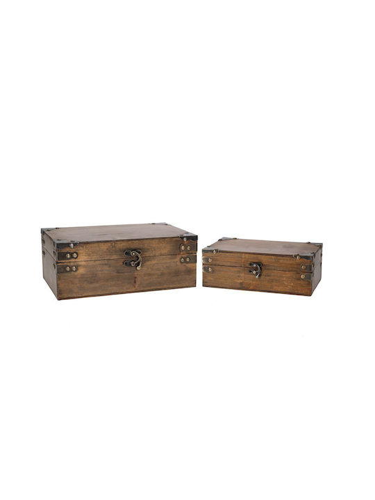 Iliadis Wooden Decorative Trunk Brown