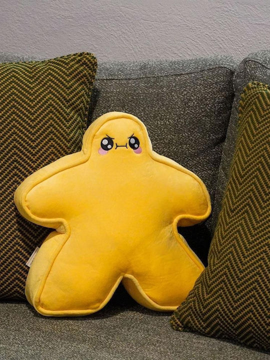 Rathskellers Παιδικό Διακοσμητικό Μαξιλάρι Meeplemoods: Happy Vs Angry - Submarine Yellow Κίτρινο