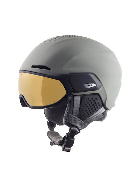 Alpina Alto Hi-eps Ski & Snowboard Helm in Gray Farbe