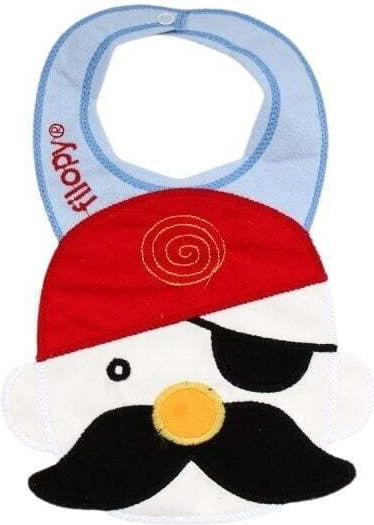 Baby Bibs Bavetă material textil cu buton Albastru deschis