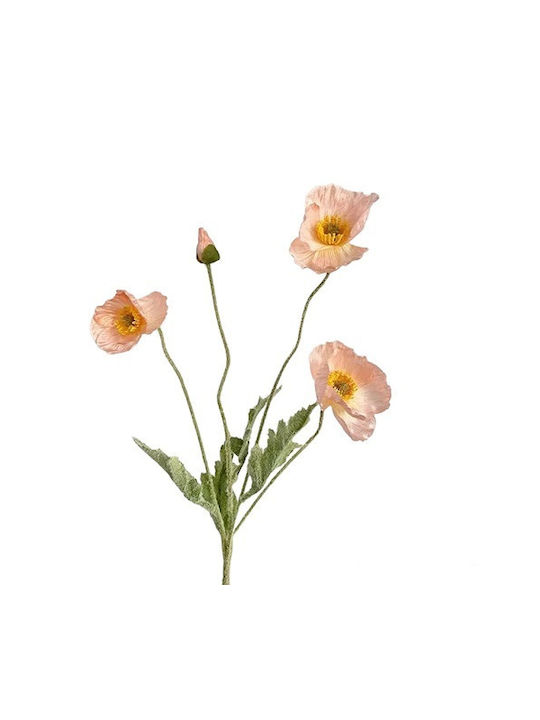 Artificial Poppy Yellow 59cm