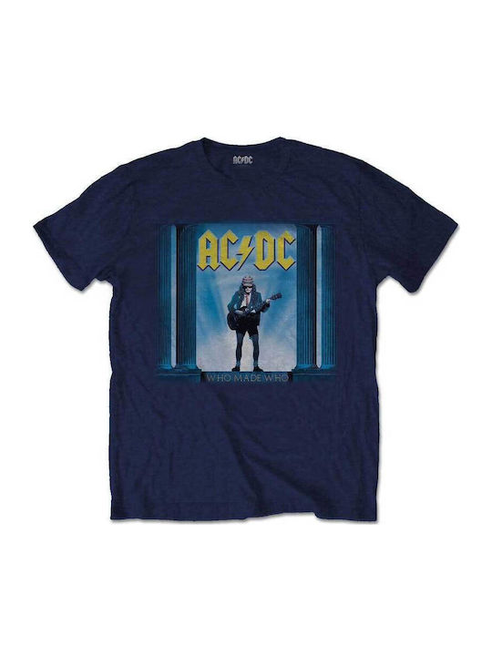 Rock Off Ac Dc Who Man Who T-shirt Marineblau Baumwolle