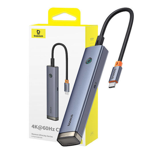 Baseus UltraJoy Series Type-C USB-C Docking Station με HDMI 4K PD Γκρι