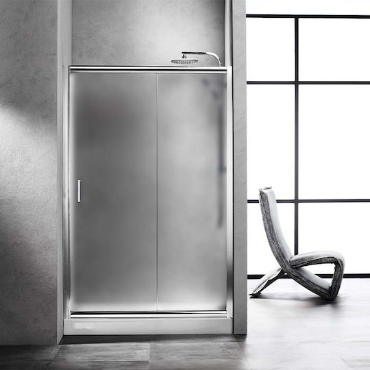 Sanitec Разделител на верандата Душ с Шарнир Врата 130x180см Chrome