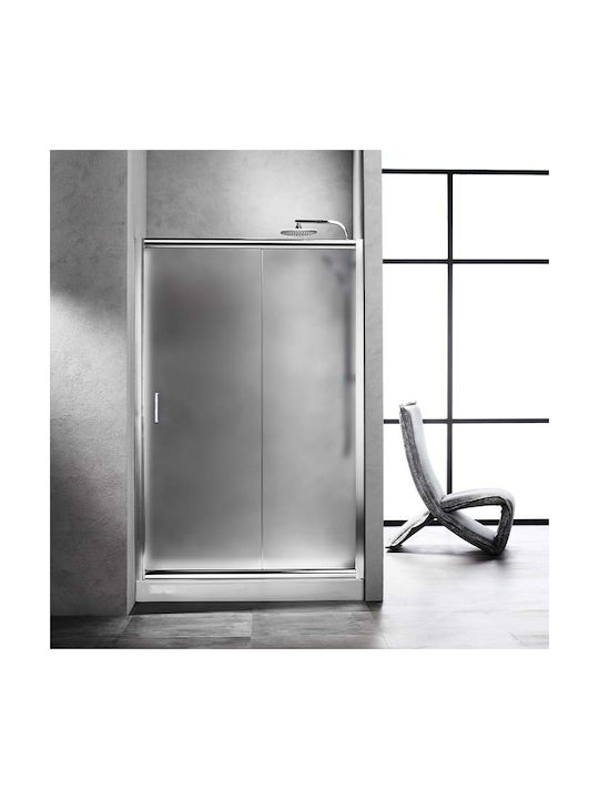Sanitec Aw120 Разделител на верандата Душ с Шарнир Врата 120x180см Chrome