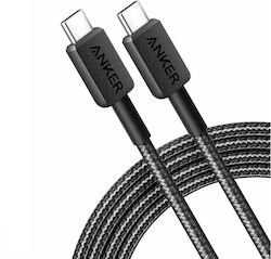 Anker 543 Braided USB 2.0 Cable USB-C male - USB-C 240W Μαύρο 1.8m (A81D6H11)