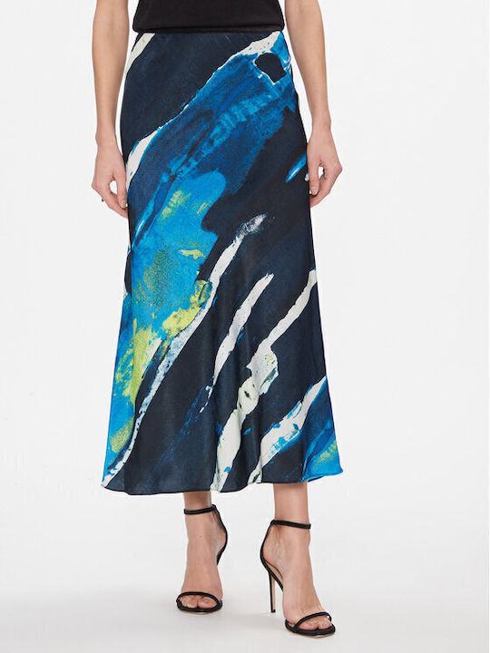 High-waisted Midi Skirt Multicolored