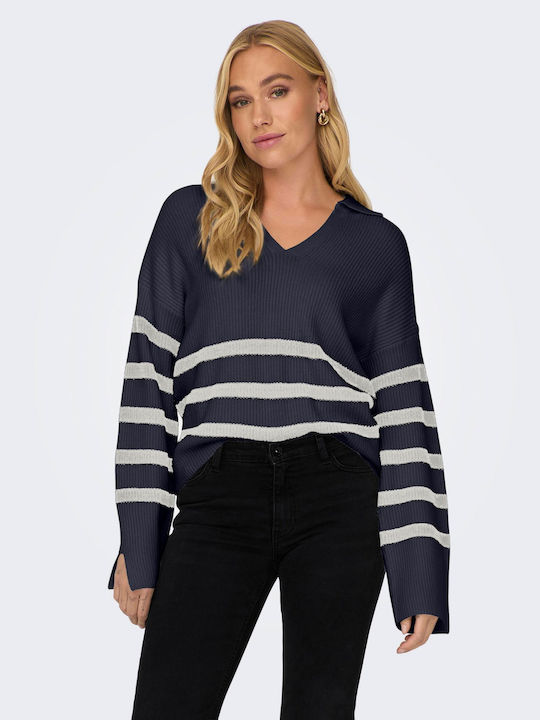 Only Women's Knitted Cardigan Dark Blue