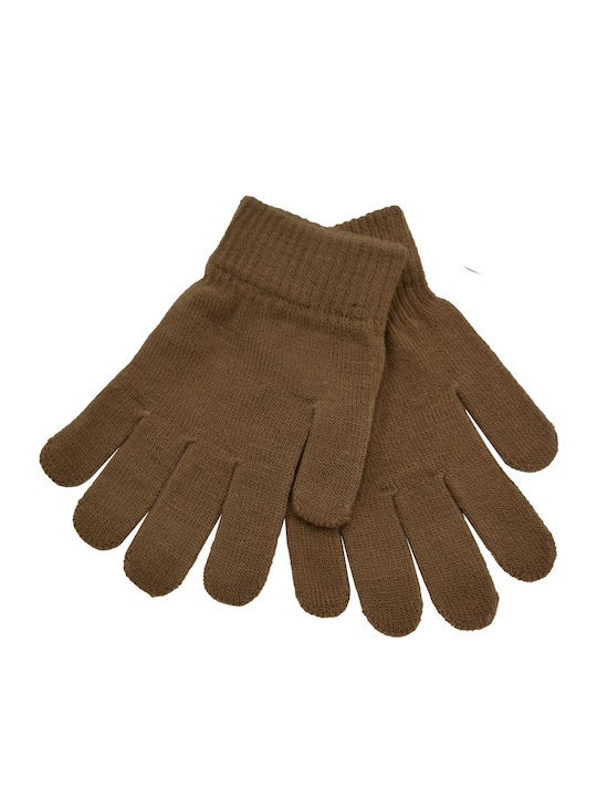 Brims and Trims Women's Knitted Gloves Χακί - Μπεζ