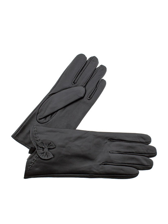 Verde Women's Leather Gloves Black