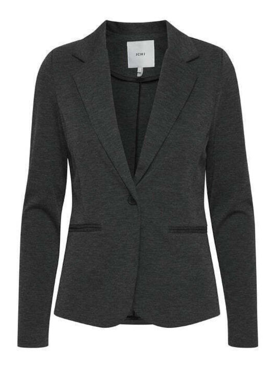 ICHI Long Women's Blazer Gray