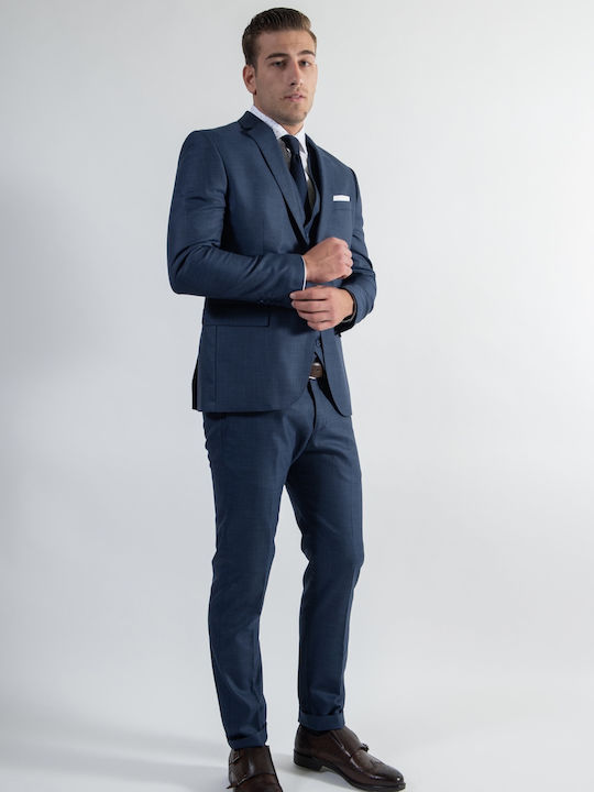 Premium Men's Suit Slim Fit Blue