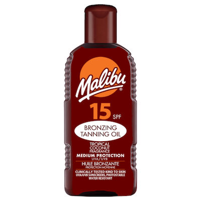 Malibu Tanning Sunscreen Oil for the Body SPF15 200ml