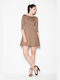 Venaton All Day 3/4 Sleeve Mini Dress Brown