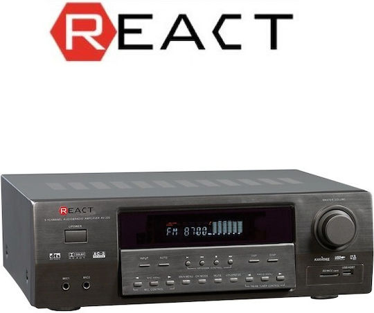 REACT Ενισχυτής Karaoke AV-320 10110216 Μαύρος