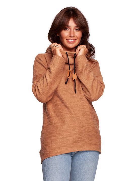 BeWear Women's Long Hooded Sweatshirt Brown