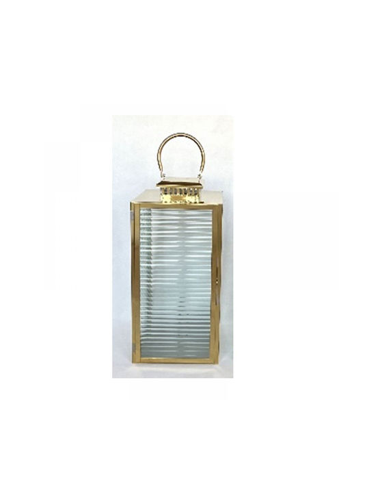 Iliadis Metallic Lantern Gold 22x23x48cm