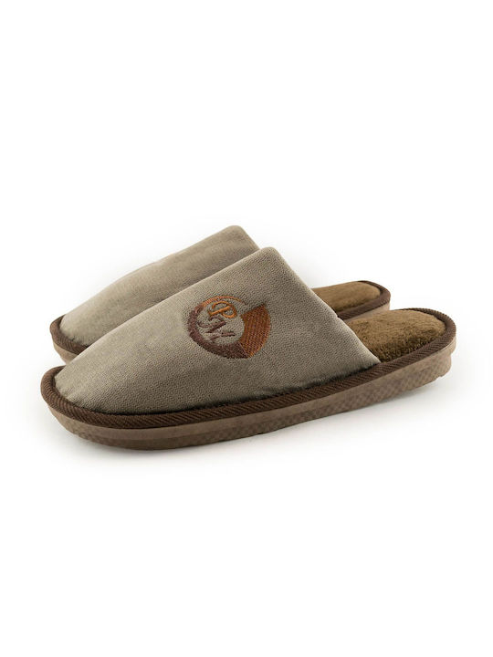 Love4shoes Men's Printed Slippers Brown