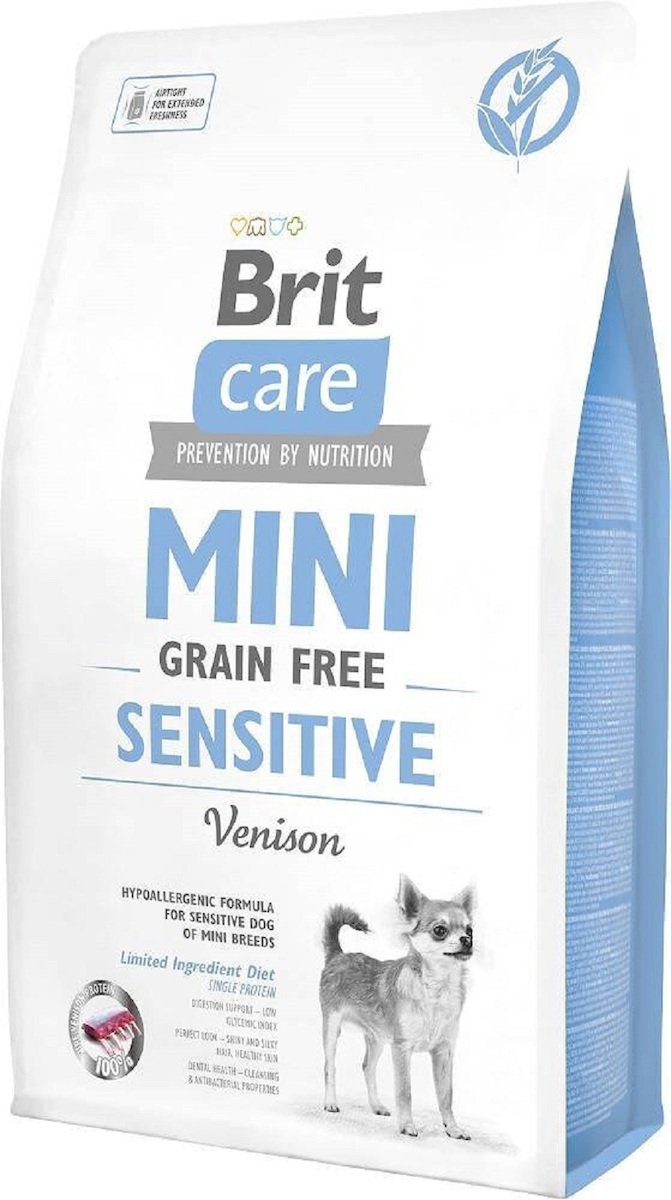 Brit Care Grain-free Sensitive 2kg Trockenfutter fr Hunde ohne Getreide &  Gluten mit Fleisch, Hirsche, Huhn, Apfel und Lachs | Skroutz Germany