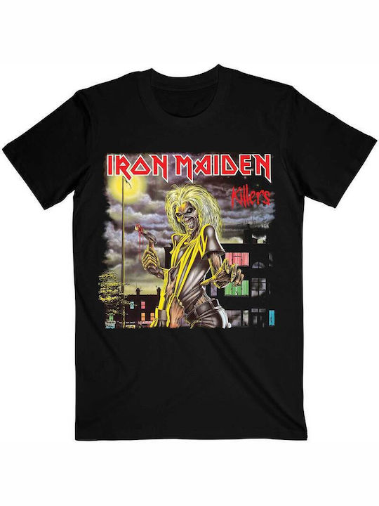 Rock Off T-shirt Iron Maiden Γκρι Βαμβακερό