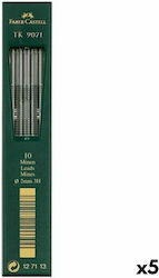 Faber-Castell 5 Packages x 5 Pencil Leads Thickness 2mm Type 3B