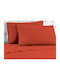 TnS Sheet for Single Bed 160x250cm. Red