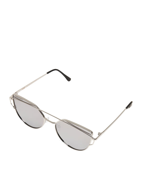 Urban Classics July Sunglasses with Silver Metal Frame and Gray Lens TB3725-00473