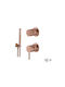 La Torre 316 Built-in Mixer, Diverter, Hand Shower & Supply Set for Shower 2 Exits Inox