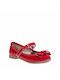 minican Kids Patent Leather Ballerinas with Hoop & Loop Closure Red