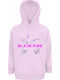Kids Sweatshirt with Hood and Pockets Creamy Pink - Lila Blackpink Autograph Signatures Kpop