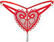 Heart Femei Sexy Șir de caractere Roșu