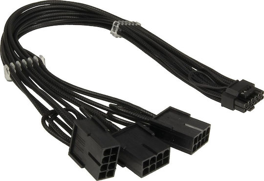 Inter-Tech 12 4pin 3x8pin 88885615 12+4 pini - PCIe cu 8 pini Cablu 0.34m Negru (88885615)