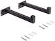 Emuca Heavy-Duty Metallic Corner Shelf Black 22...