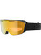 Alpina Q Quattroflex Ski- & Snowboardbrille Erwachsene Gelb mit Linse Spiegel in Schwarz Farbe