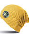 Rc031x Beanie Unisex Beanie Knitted in Gold color