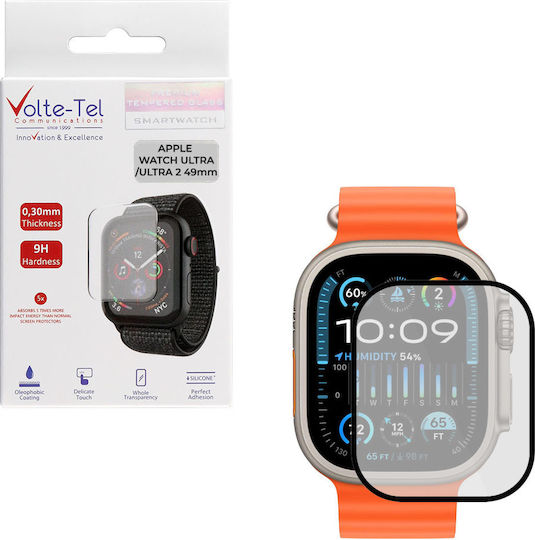 Volte-Tel 0.30MM Tempered Glass for the Apple Watch Ultra 49mm 1pcs Black